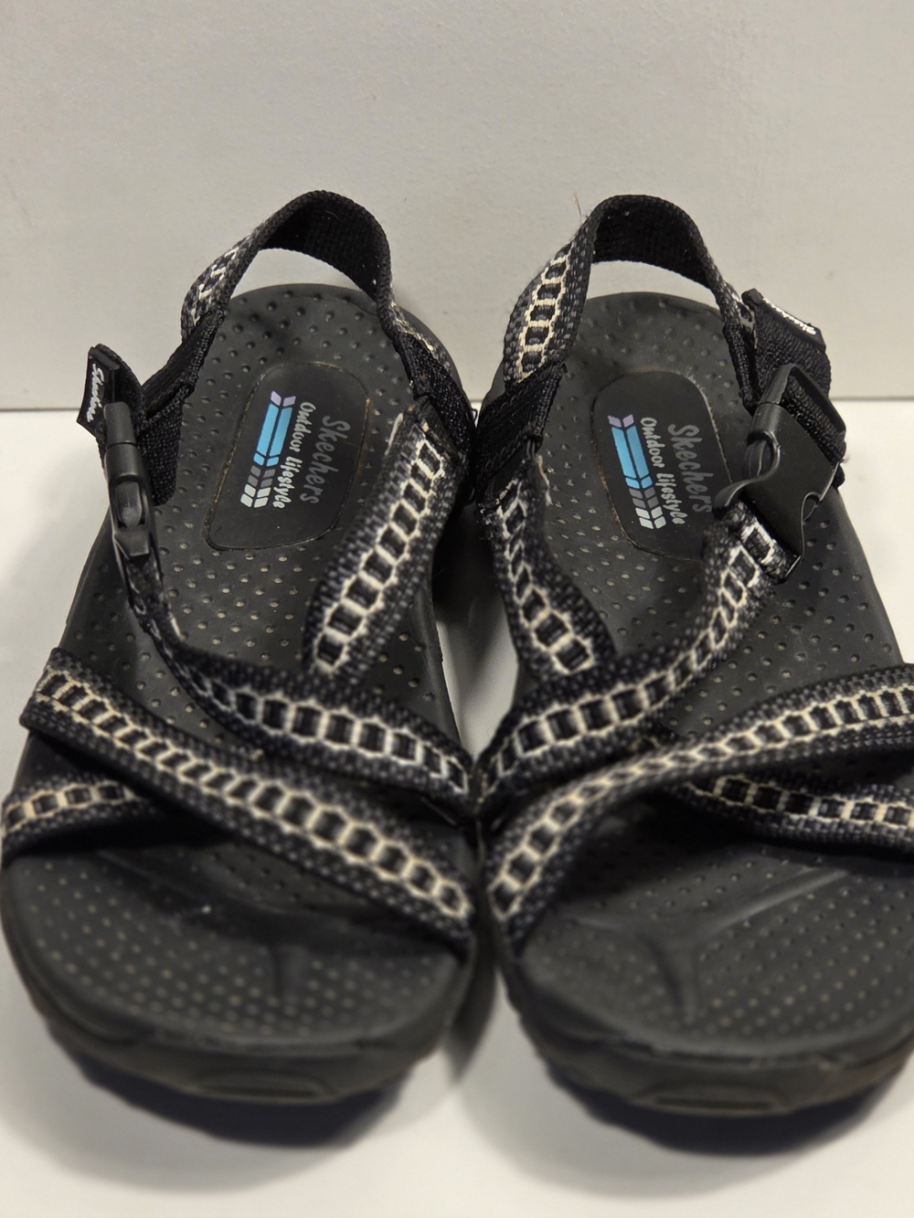 Skechers Black/Gray Outdoor Sandals for Women